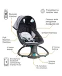 Golden Bee Deluxe 4 in 1 Convertible High Chair for...