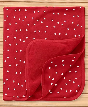 Pink Rabbit Terry Knit Hooded Towel With Cat & Floral Patch L 84 x B