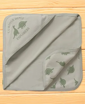 Pink Rabbit Interlock Knit Hooded Wrapper with Little Sailor Print