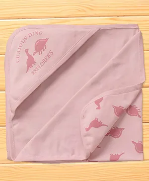 Simply Interlock Knit Bath Towel with Dino Print L 80 x B 80 cm -