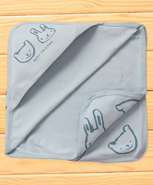 Babyhug Interlock Knit Hooded Wrapper with Butterfly Print L 76