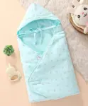 Babyhug Cotton Terry Woven Bath Towel With Frog Embroidery L 102