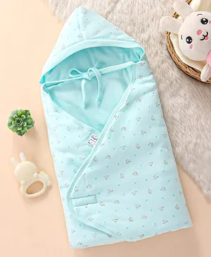 Babyhug Cotton Terry Woven Bath Towel With Frog Embroidery L 102