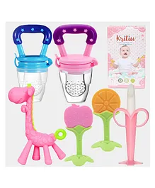 Kicks & Crawl Hand Teether - Blue