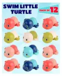 Fiddlerz Wind-Up Swimming Turtle Bath Toys for Babies...