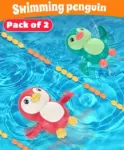 Fiddlerz Wind-Up Swimming Penguin Bath Toys for Babies...