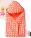Tinycare Hooded Towel Strawberry Print - Blue