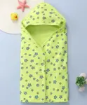Simply Interlock Knit Hooded Towel & Wrapper with Cars Print L 80 x B