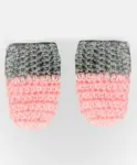 Doodle Poodle Interlock Cotton Knit Mittens Set Strawberry Print - Pink