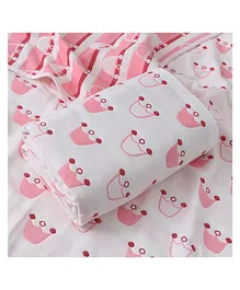 Baby Moo Bunny Plush Cotton All Season Nursery Blanket...