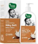 Mother Sparsh Milky Soft Baby Lotion - 400ml |With Milk Protein, Coconut Oil & Shea Butter | For 24Hrs Moisturization