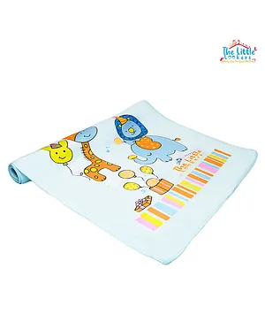 Babyhug Terry Hooded Towel with Whale Patch Detailing L 75 x B 75