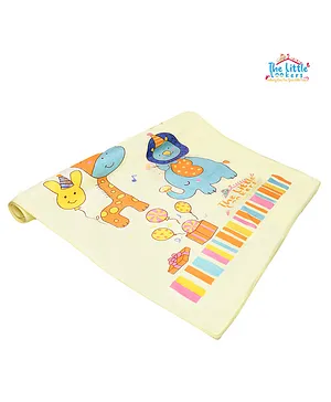 Ben Benny Interlock 100% Cotton Knit Striped Wrapper with Hood L 78 x