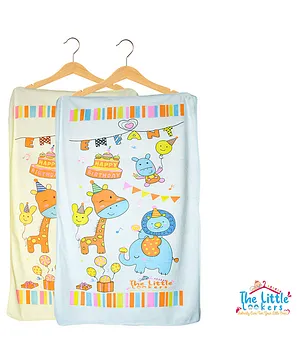 LittleBoo baby Hooded Towel with Teddy Design 70x70 cm - Purple