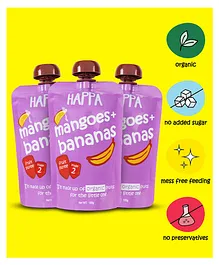 Happa Organic Kids Food Fruit Puree Pack of 8 - 100 gm