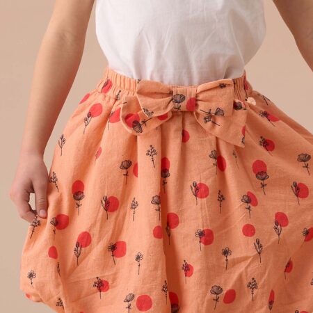 Annie Coral Bubble Hem Skirt