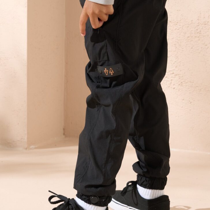 Clay Black Stretch Woven Jogger