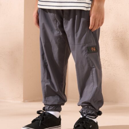 Clay Charcoal Stretch Woven Jogger