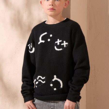 Jasper Black Smiley Jumper