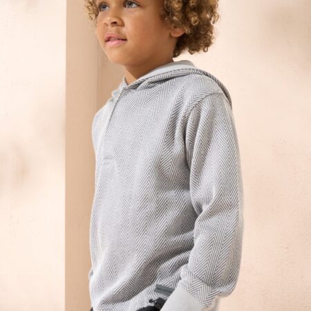 Connor Grey Herringbone Smart Hoodie