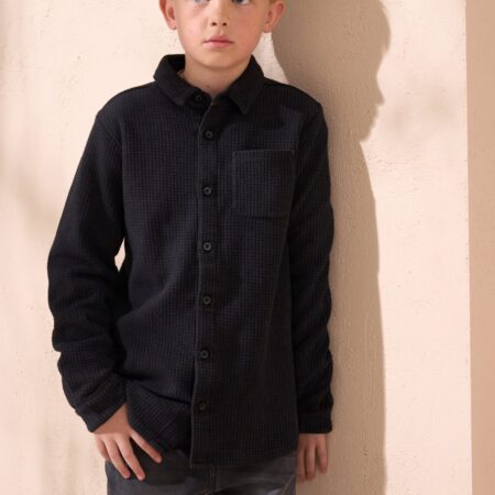 Colter Black Washed Textured Shirt