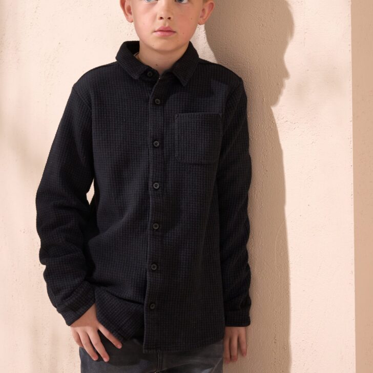 Colter Black Washed Textured Shirt