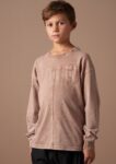 Evan Taupe Long Sleeve Washed Tee