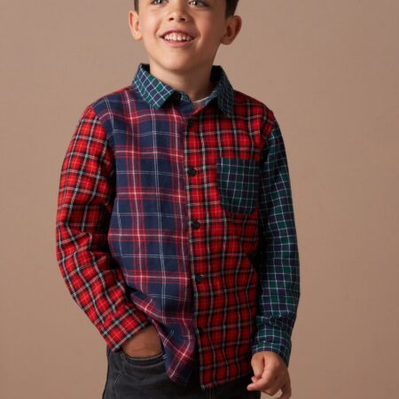 Lewis Red Mixed Check Shirt