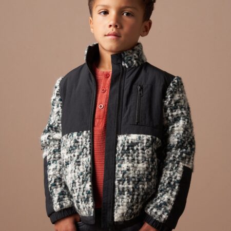 Michael Multi Boucle Zip Trough Jacket