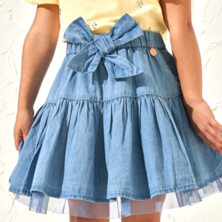 Annie Denim Bow Skirt